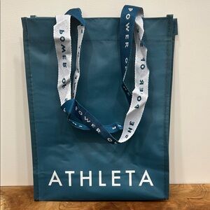 Athleta Blue Tote with White Accents